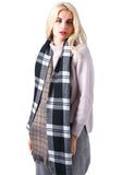 MissShorthair Fashion Unisex Winter Reversible Plaid Print Blanket Scarf Shawl