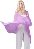 Womens Long Scarf in Solid Color Large Sheer Shawl Wraps for Evening (mixed set) MissShorthair