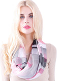 MissShorthair Women's Light Weight Colorful Painting Plaid Tartan Infinity Scarf